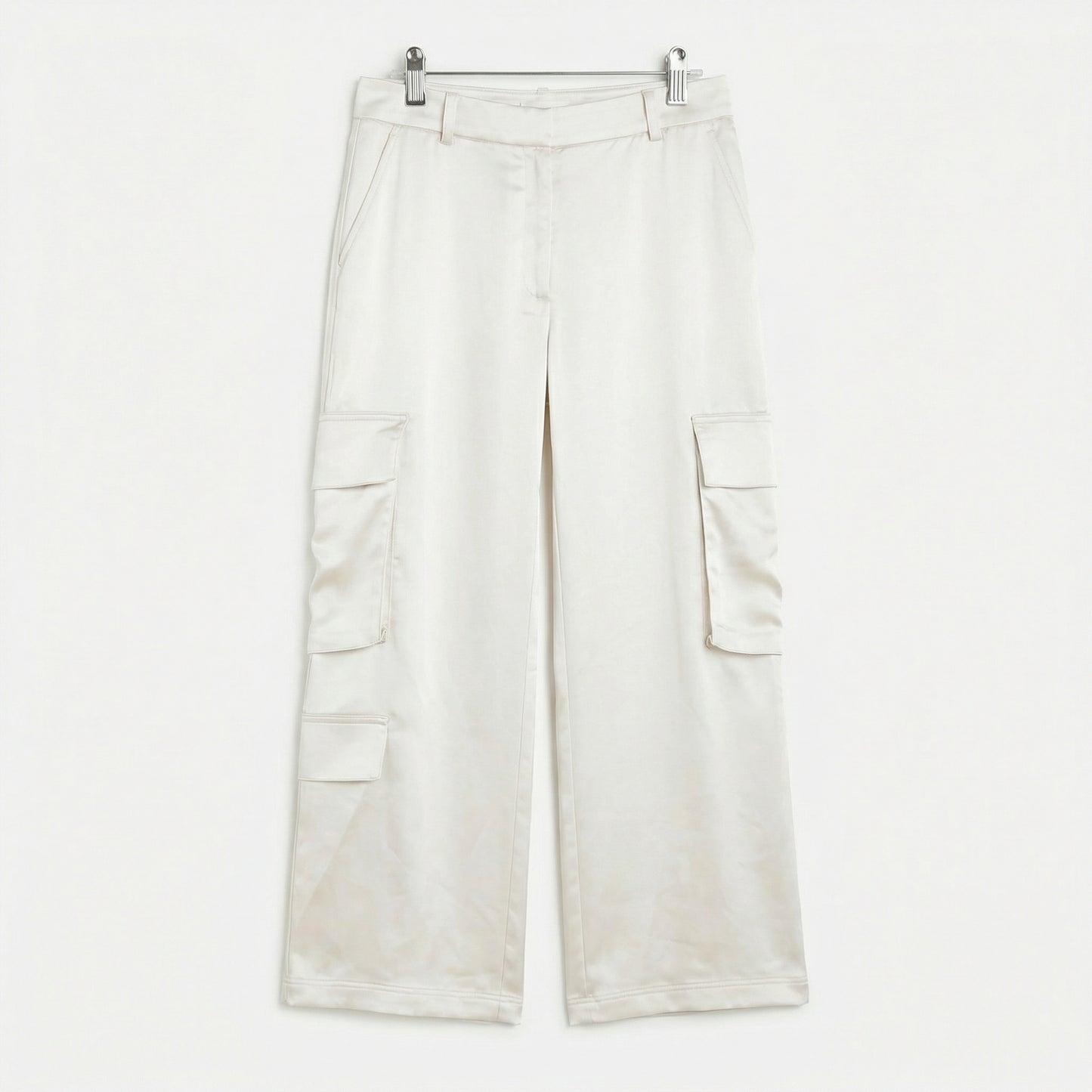 Pantalon satin blanco
